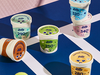 Jolly Ice Cream Branding Design branding calories cute dessert dessert packaging fun gelato ice cream ice cream branding jolly joyful packaging scoop softserve