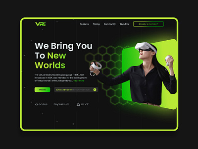 Virtual Reality Website - Concept arvrdesign branding digitalexperience digitalimagination explorevr futuretechdesign graphic design immersivedesign kids logo ui vector virtualrealityart vrcontent vrdesign vrprototyping vruiux website