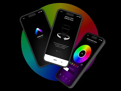 Ambiant Smart Lights App app ios iot mobile product product design smart light ui ux