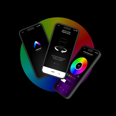 Ambiant Smart Lights App app ios iot mobile product product design smart light ui ux