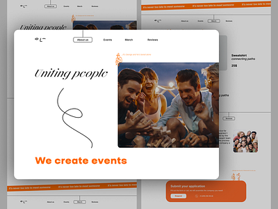 Uniting People: Landing Page branding company design figma graphic design landing landing page page together ui ux web webdesign website website design