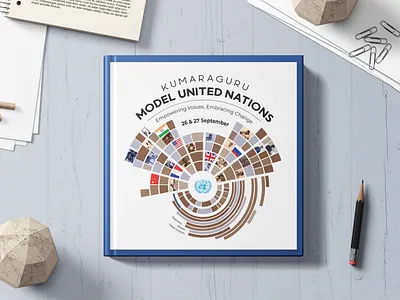 Brochure - Kumaraguru Model United Nations adobe art book branding brochure design detail editorial design flags graphic design layout logo marketing mockup mun photoshop ui un university visual design