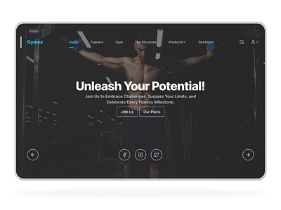 Gym web UI design branding figma gym hero image prototyping ui user experience user interface ux web ui website design wireframes