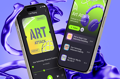 Concept Podcast App app design music podcast ui