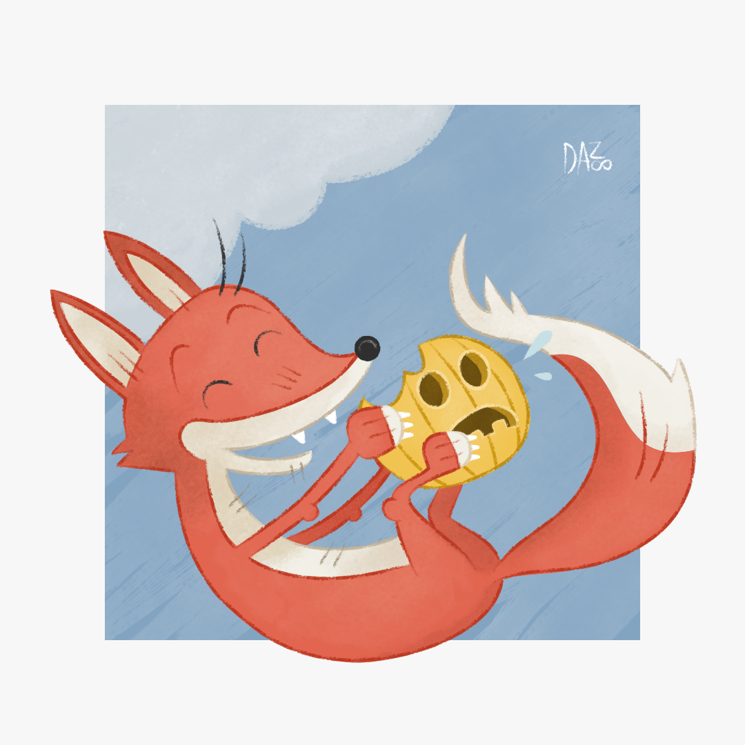 La volpe e la zucca affinity designer animal illustration design illustration raster vector