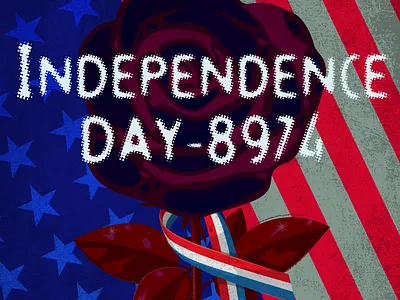 Independence Day - 8975 (Music by Filip Yip) american flag branding democracy design flag graphic graphic design illustration independence day liberty logo music photoshop rose song stars typography vector