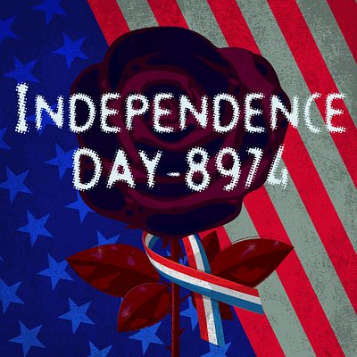 Independence Day - 8975 (Music by Filip Yip) american flag branding democracy design flag graphic graphic design illustration independence day liberty logo music photoshop rose song stars typography vector