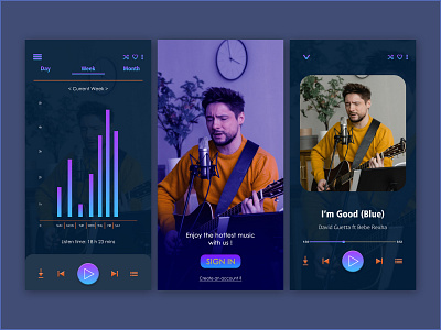 Harmoni Hub Music App Design 3d branding graphic design logo ui