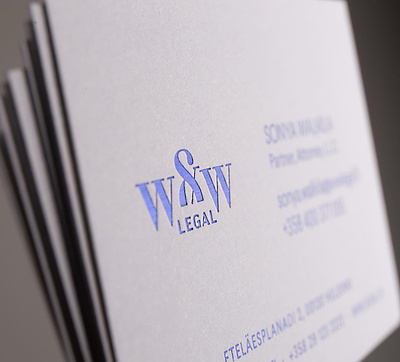 W & W Legal logo design card carddesign foil hotfoil letterpress logo logomark print