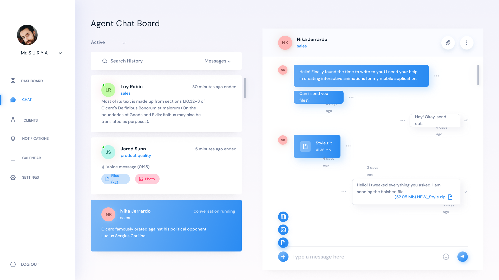 Agent Chat Board B-B By S U R Y A On Dribbble