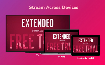 Concept for promoting streaming media all across platforms. branding motion graphics ui web