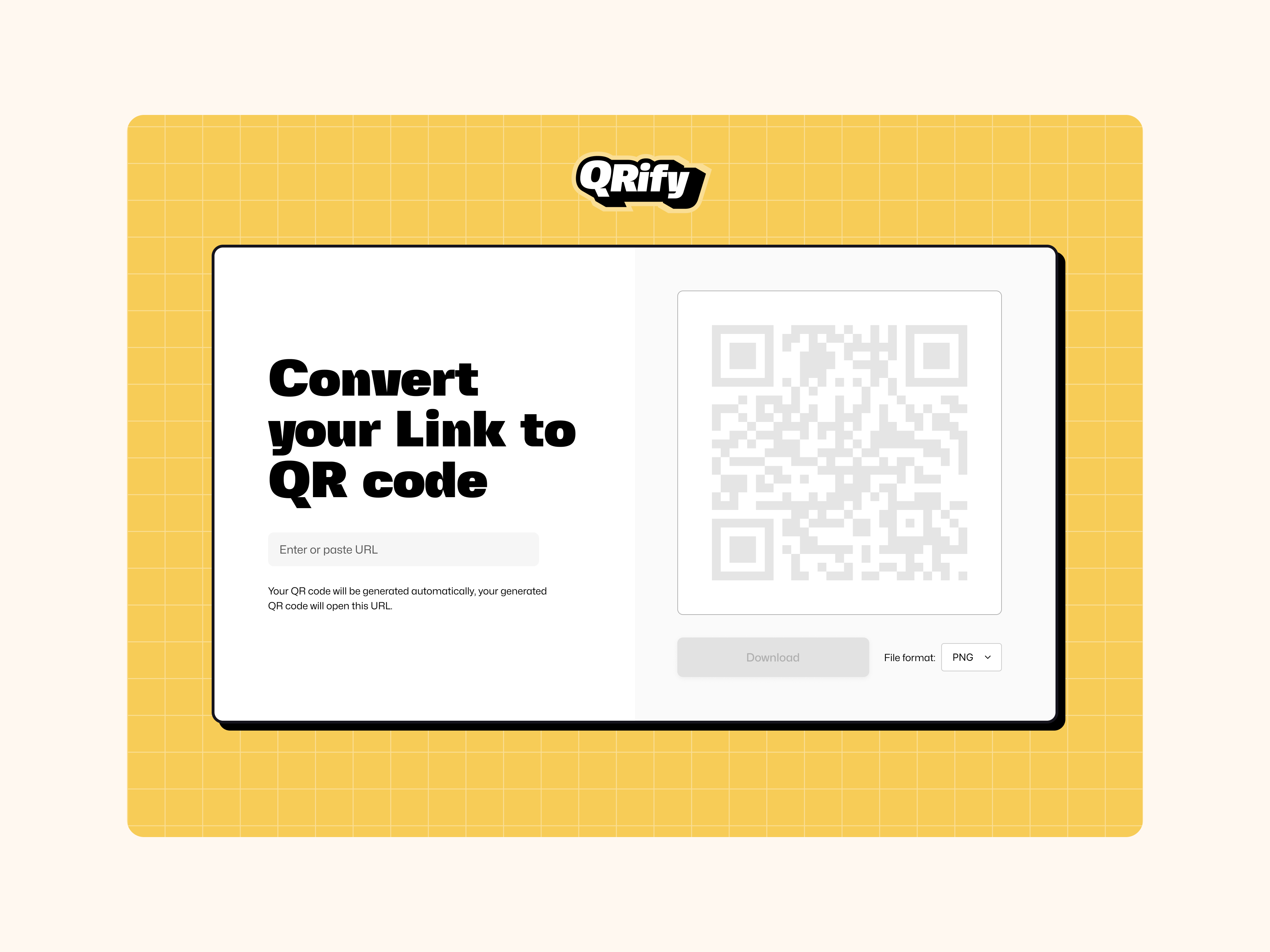 QR code generator branding design landing page product design qrcode qrcode generator simpleui ui uiux ux
