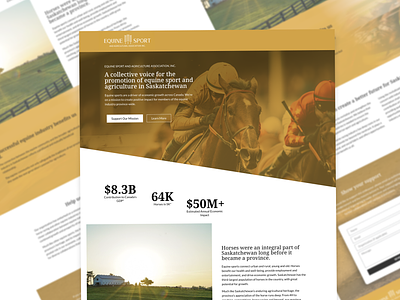 Horse Racing and Agriculture Non-Profit Website agriculture branding design elementor graphic design horses nonprofit web design wordpress