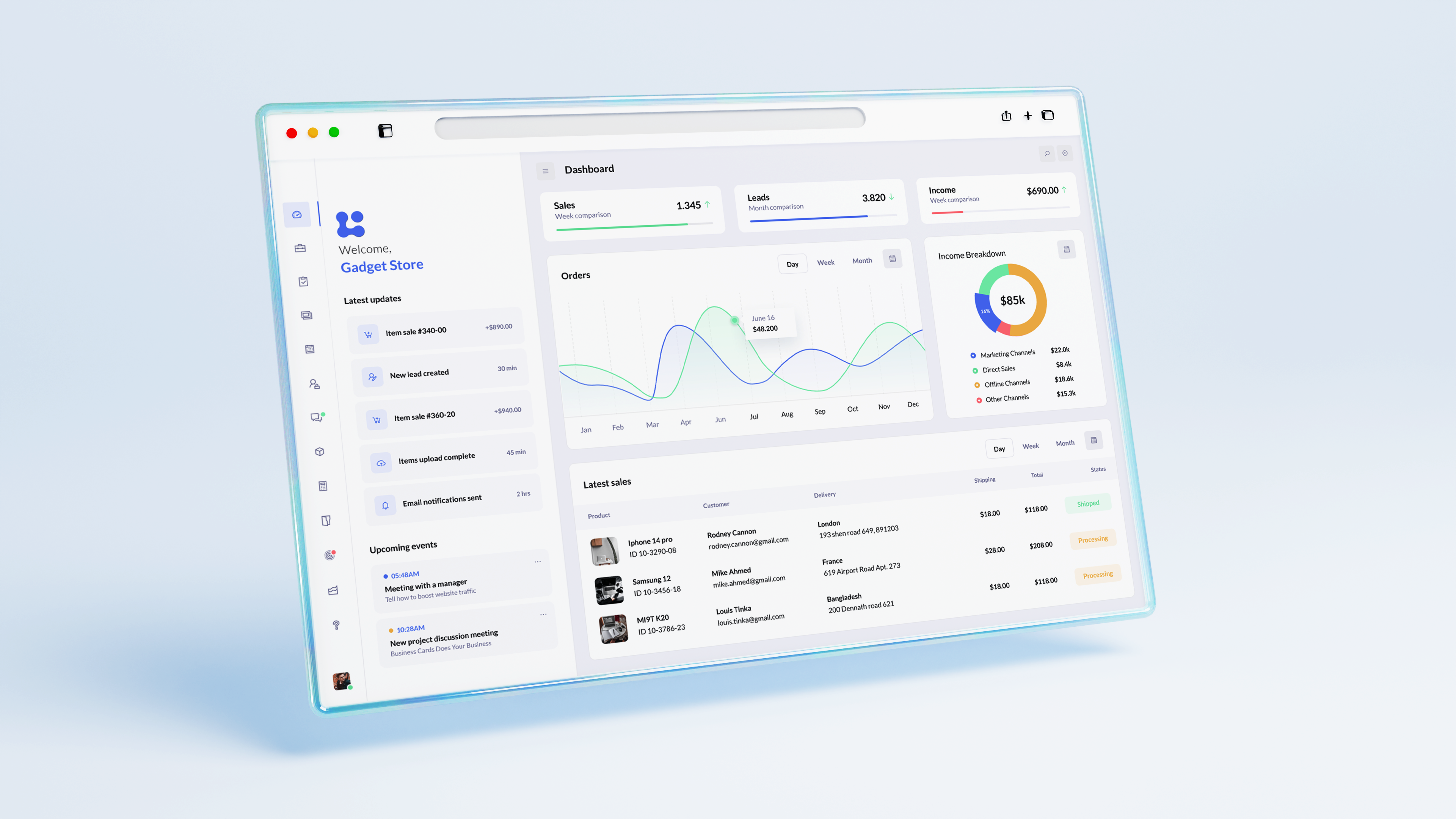 E-commerce Dashboard Responsive UI Design abstract animation branding corporate creative dashboard dashboardui design e commerce graphic design illustration logo ui uidesign uiux ux