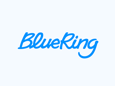 BlueRing Logo clean design handwritten lettering letters logo logo mark sign signed logo simple type typography vector