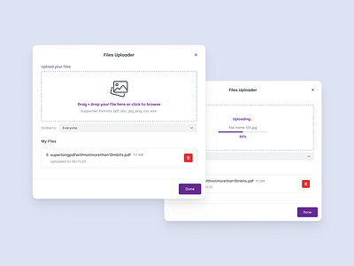 File Uploader Modal modal ui uploader ux web app