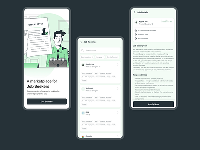 Job Marketplace App - Concept app design jobmarketplace productdesign ui ux