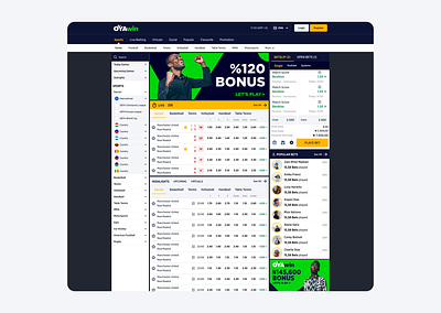 Oyawin - Betting Homepage betting design desktop soccer ui ux web
