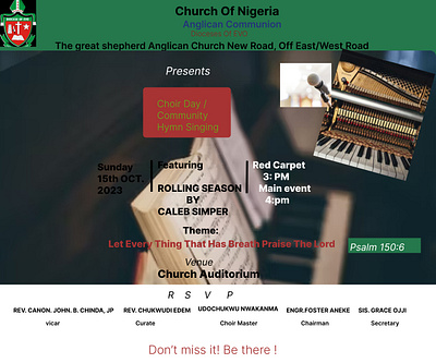 Choir Concert graphic design