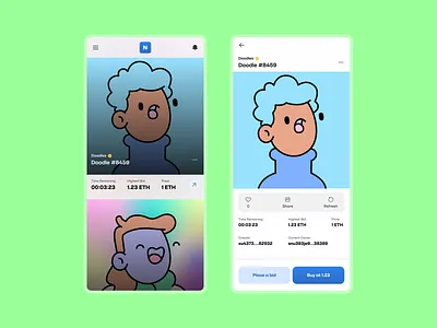 NFT App - Concept app appdesign design latest nft product trend ui ux