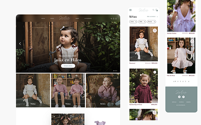 Baby clothes E-commerce web baby clothes e commerce ecommerce home page online shop ui user experiencie ux