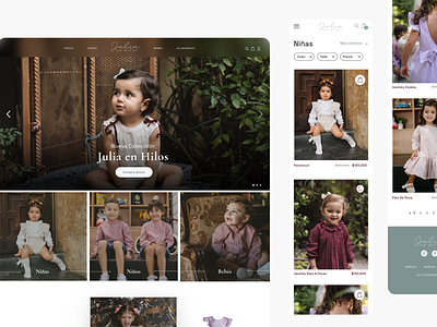 Baby clothes E-commerce web baby clothes e commerce ecommerce home page online shop ui user experiencie ux
