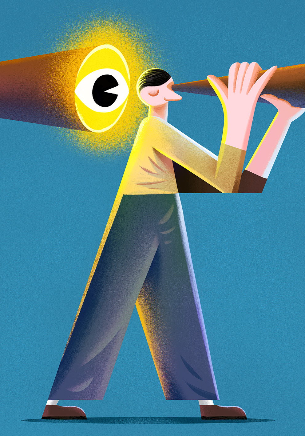 Seeing the future future illustration looking observer poster science fiction scifi scope