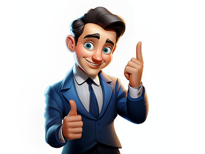 cartoon business man ai art business man cartoon cartoon boy cartoon business man cartoon character cartoon male cartoon man cartoonsaz character design design handsome illustration midjourney nft thumbs up cartoonman thumbs up cartoon man vector cartoon