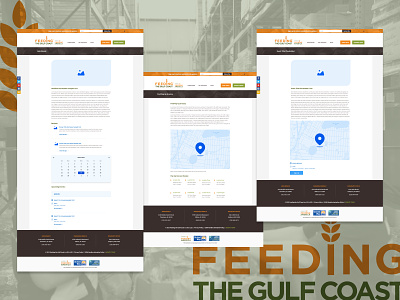 Feeding the Gulf Coast | Wireframes brand community community pantry contact content design feeding food truck graphic design gulf coast listing page location location page lofi wireframes pantry product design ui ux wireframes