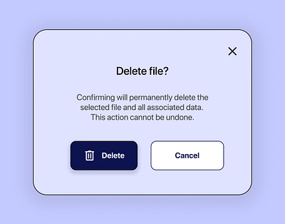 Delete File popup app design product ui ux