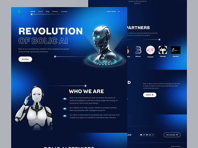 AI Blockchain Landing Page ai ai blockchain landing page ai website ai website design artificial intelligence blockchain landign page website design