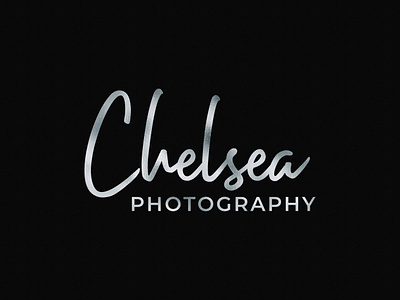 Chelsea Photography signature logo with silver foil effect branding daily logo daily logo challenge daily logo design design graphic design hot foil hot foil stamp effect logo logo challenge logo design minimalist logo modern logo photographer logo photography logo signature logo silver foil effect typography vector