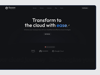 Landing Page Design for a Cloud Consulting Platform cloud consulting hero landing page product design saas ui ui design website