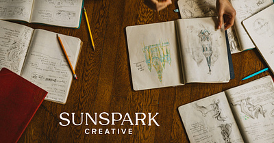Sunspark Creative Logo Design brand branding brandkit illustrated illustration logo sketch sketchbook storytelling