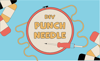 Punch Needle 2d 2d design adobe branding design graphic design illustration illustrator marketing print design promotion promotional vector