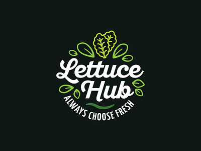 Lettuce Hub logo branding daily logo daily logo challenge daily logo design design graphic design logo logo challenge logo design vector
