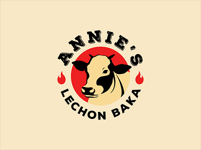 Annie's Lechon Baka (roasted cow) logo branding daily logo daily logo challenge daily logo design design graphic design logo logo challenge logo design vector