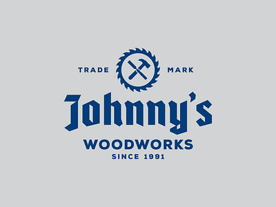 Johnny's Woodworks logo branding classic logo daily logo daily logo challenge daily logo design design graphic design logo logo challenge logo design rustic logo vector vintage logo