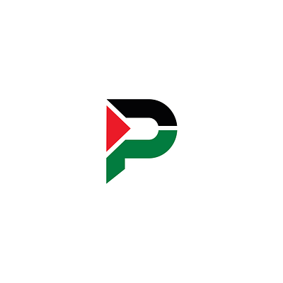 LOGO P (PALESTINE) graphic design logo
