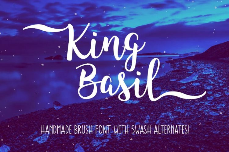 King Basil Font: Handmade Brush