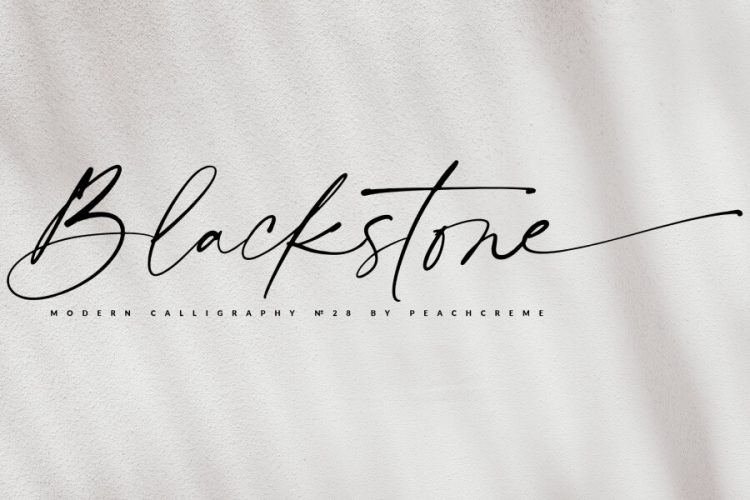 Blackstone Font | Stylish Modern Calligraphy Font