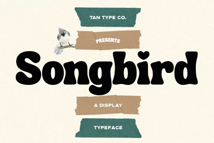 Tan Songbird Font: Display Typeface