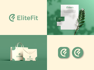 Elitefit logo branding custom logo ef logo fashion fe logo icon identity letter logo logo logo mark