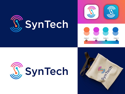 Tech logo, technology, branding, startup logos-Syntech branding logo logo design logo designer logo tech logos modern logo s logo startup logo symbol tech company tech logo technology technology logo