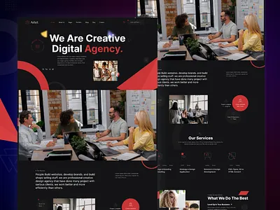Arlet - Digital Agency Web Design Template agency business clean design concept corporations creative design design agency digital agency dribbble best shot dribbble trend 2023 graphic design logo marketing minimal motion graphics seo ui web design website