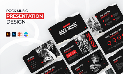 Rock Music Presentation Design business presentation canva presentation graphic design pitch deck powerpoint presentation design rebranded presentation