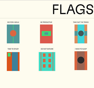Flags color geometry graphic design shapes ui