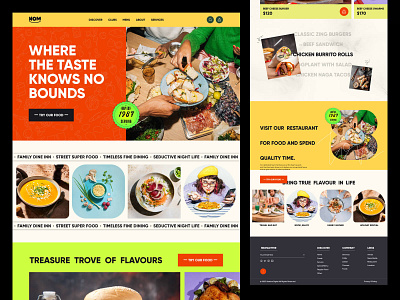 Restaurants: Nom Website burger delicious figma design food food tech landing page landing page design pizza restaurant restaurants startups ui ui design uiux user interface ux web web design website website design