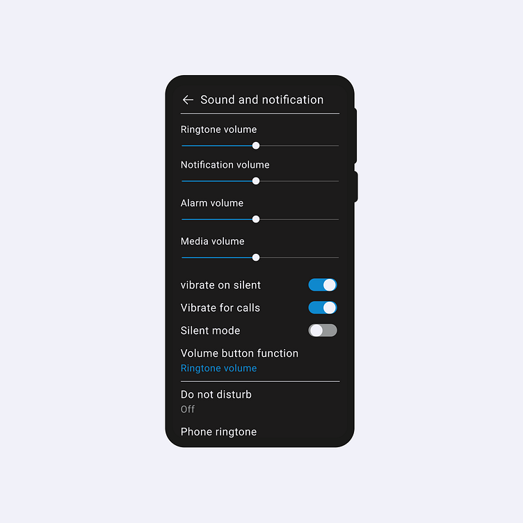 System Settings For Mobile Phone by Risky M on Dribbble