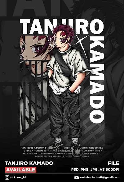 Tanjiro Redraw (from manga) by Hyneikolors on Dribbble